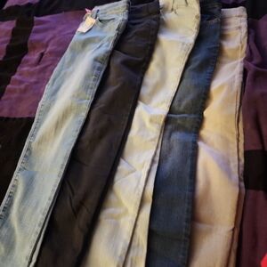 Set of Four Denim Jeans in Various Colors